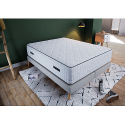 Matelas Four Seasons, 7 zones de confort, Mémoire de forme et ressorts ensachés, Réversible, 30 cm